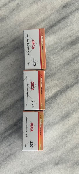 My shipment of 3 Deca 259 from Nakon Medical arrived in shortly over a week with no issues at all.  I have very happy with my muscle growth on this product and can’t wait to see more??