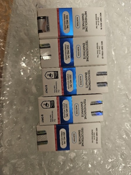 Order arrived finally after 7 weeks or so, three bottles of Testosterone Enanthate and one bottle of primobolan, products are always good. I use em mostly for trt dosing