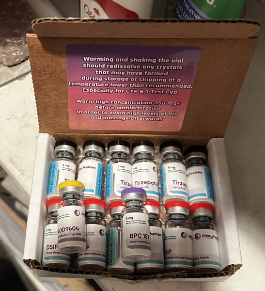PM Roids does it again! Always fast and on time plus this order arrived before the tracking number could be read! I ordered Dsip  2mg x4, Tirzepatide x6 5mg, AOD9604x1, and BPC157 5mg. Trizepitide works just like name brand Manjaro I know this from a previous order!!! All products delivered!!!